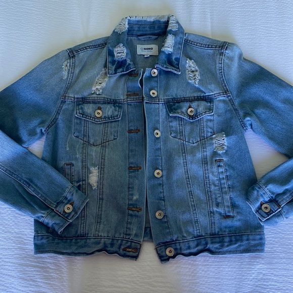 Ci Sono Tops - Women’s Ripped Jean Jacket